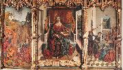 GALLEGO, Fernando Triptych of St Catherine  dfg Sweden oil painting reproduction